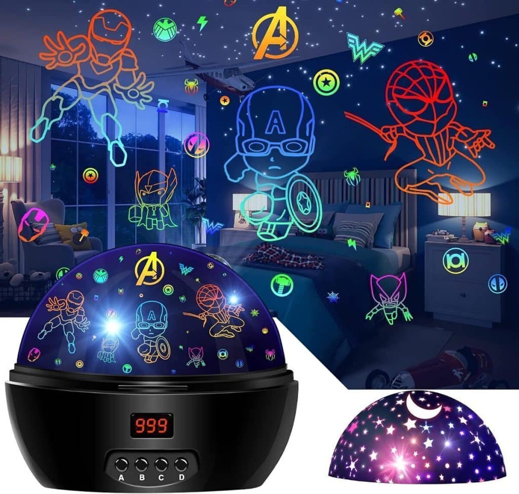 Test : projecteur MOKOQI Avengers 360° pour enfants